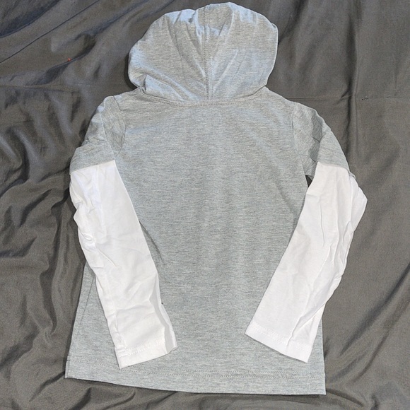 All Star Converse Kid Boy Lightweight Long Sleeve Tee with Hoodie - Picture 2 of 5